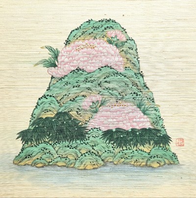 숲속민화 이정은-초록 케이크 섬(모람,대나무)
