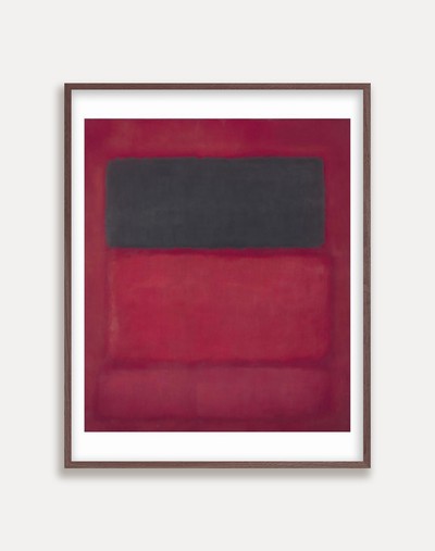 마크 로스코 (Mark Rothko), MARK ROTHKO — Black Over Reds (액자포함) 56X71 cm