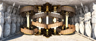 아트테리언-#27 펜로즈 계단[Penrose stairs]의 2차원적 무한을  적용한  CONCEPT SPACE
