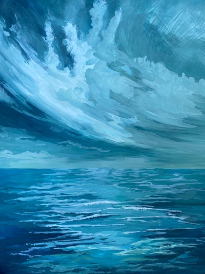 오대오-그대의 고민을 받으러 가는 길 Guashu on canvas_53.0x40.9