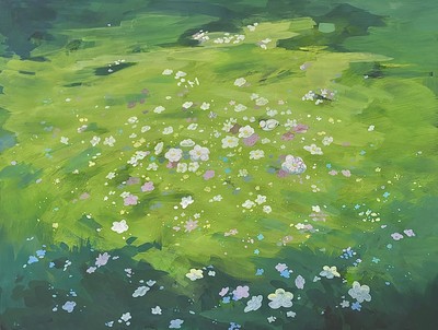 오대오-내가 있는 공간  Guashu on canvas