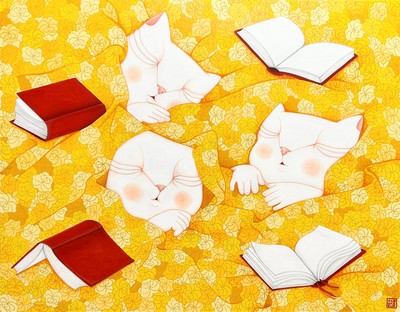 한해숙, 단상 고양이_노란 이불