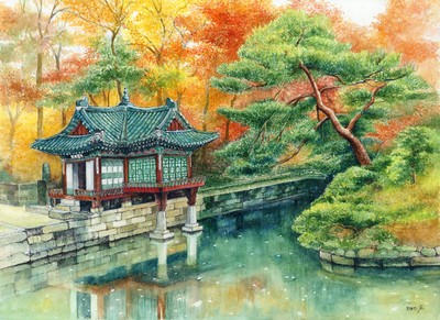 달밤, 부용정의 가을, 창덕궁