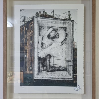 제이알(JR)-Ballet, Ballerina in crate, East Village, New York City, 2015