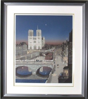 미셸 들라크루아 Michel Delacroix, Paris - Perspective de Notre Dame la nuit