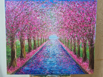 끌로에 최 작가, 꽃잎이 흩날리는 물길