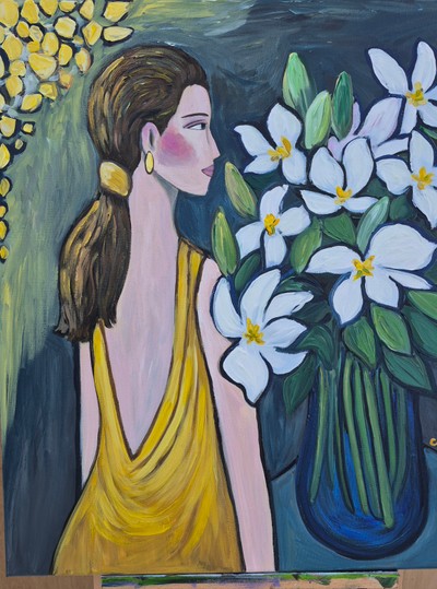 끌로에 최 작가, 골드드레스를 입은 여인