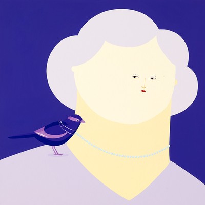 최정윤-진주 목걸이를 한 새 Bird with a Pearl Necklace
