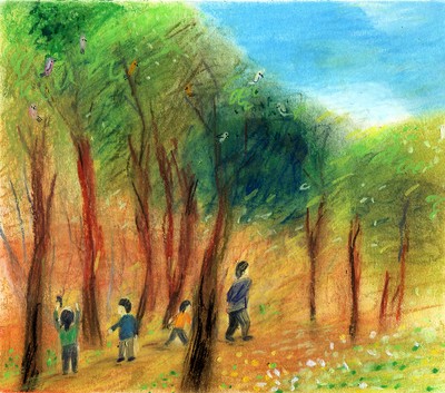 하늘풀꽃, 산책