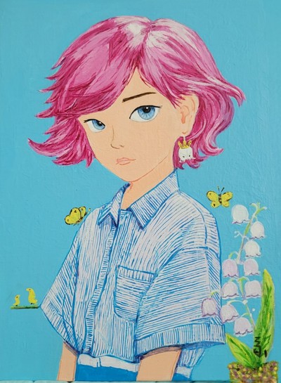 rubysamhwa-girl  & flower