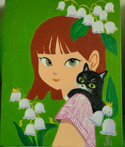 rubysamhwa-girl  & cat