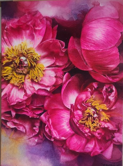 Magenta21-행복 Watercolor 수채화