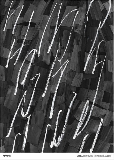 이배 Lee Bae, Issu du Feu (White Lines) (signed poster)